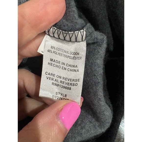 DVISION Women's Sweatshirt Size L Dark Gray OH SNAP Gingerbread Holiday - Picture 8 of 9